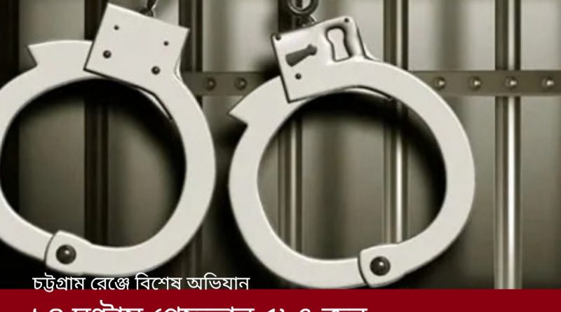 চট্টগ্রাম রেঞ্জে ২৪ ঘণ্টায় ৫৮৭ জন গ্রেফতার, বিপুল মাদক উদ্ধার